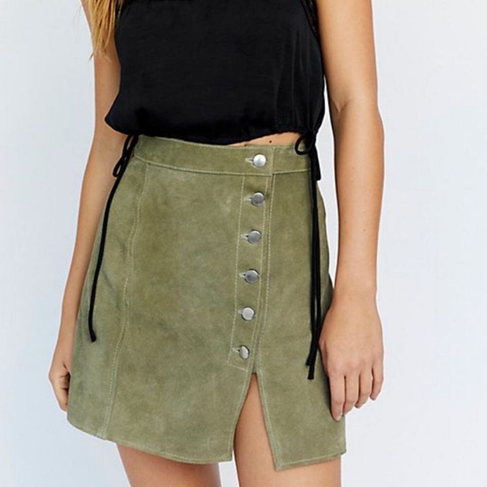 Free People mini skirt with slit